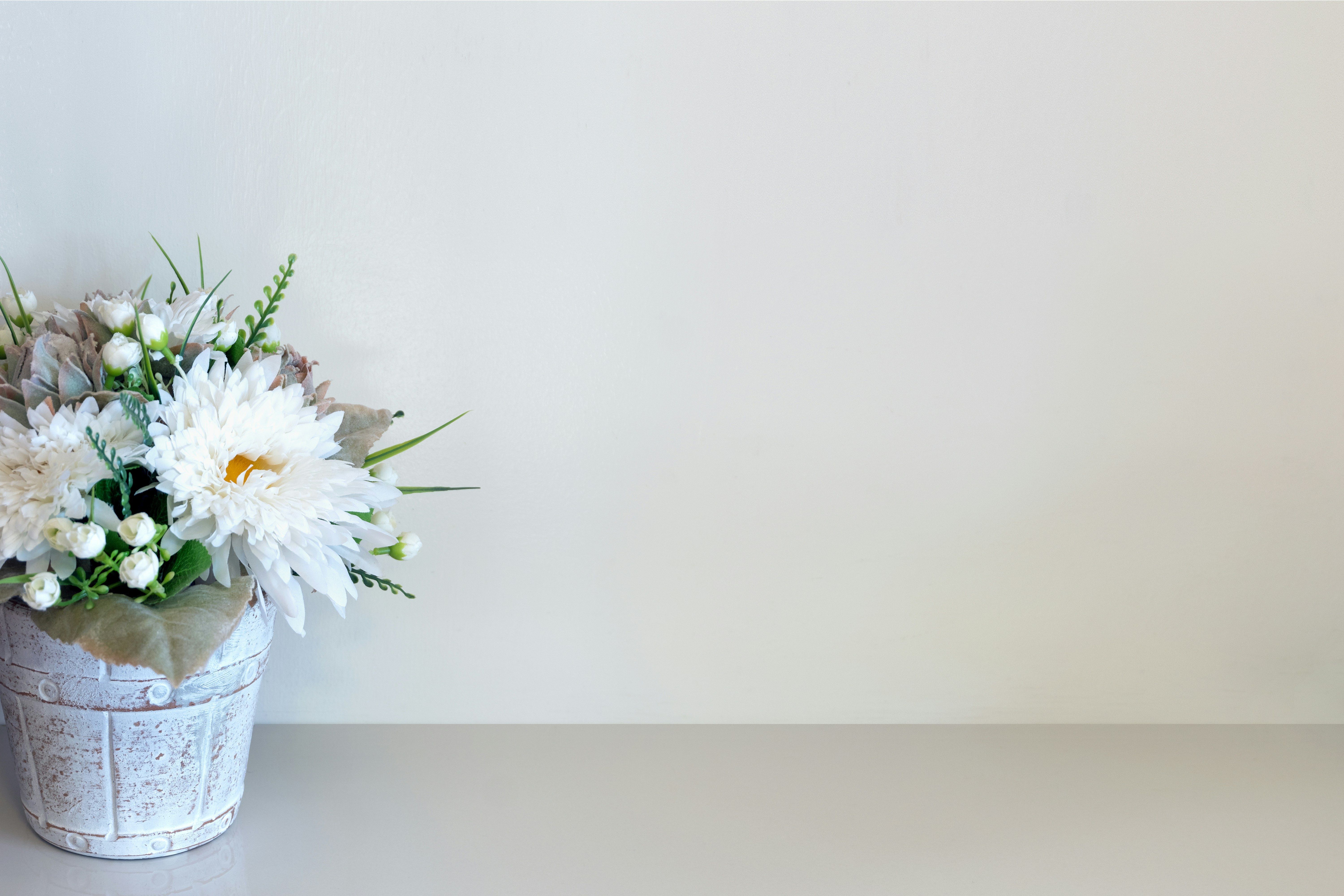 Polished counters and displays